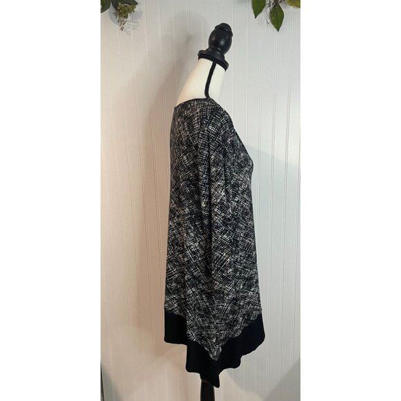 J. Jill Wearever Collection Womens Black & White Stretch Top Size L - Picture 2 of 15